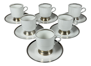Vintage Porcelain Tea Set, Set of 6