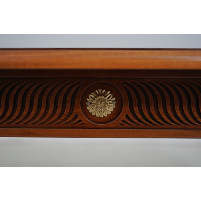 Brown Francesco Molon Inlaid Burl Wood Neoclassical Coffee Table For Sale - Image 8 of 13