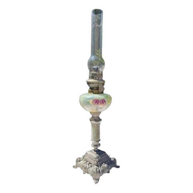 Antique Oil Lamp from L.R.Apollon, 1800s For Sale