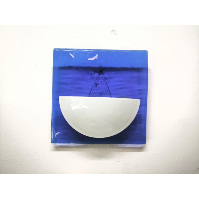 Blue Murano Glass Wall Lamp, 1980s For Sale - Image 10 of 10