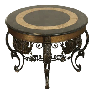 Martelle Fine Furniture Bronzed Forged Iron Round Center Table