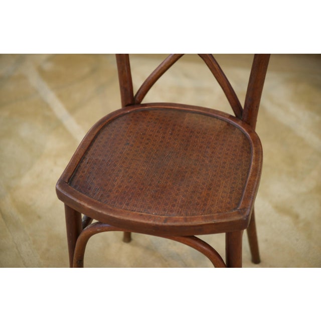 Mid-Century Modern Vintage Bentwood Bistro Chairs, 1950s, Set of 2 For Sale - Image 3 of 10