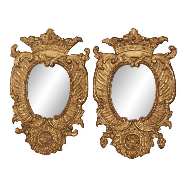 Italian Gilt Mirrors - a Pair For Sale