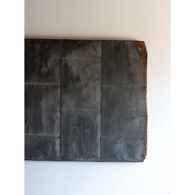 Gray Japanese Antique Tin Door "Wall Decoration" 1860s-1900s / Wabi Sabi For Sale - Image 8 of 14