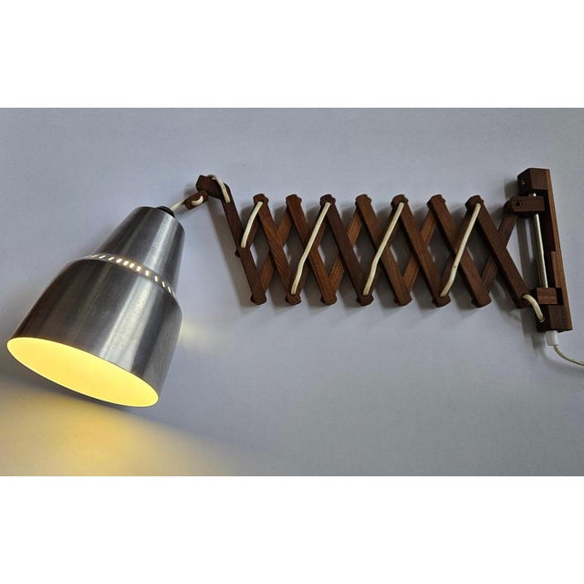 Mid-Century Wall Scissor Lamp, Sweden, 1960s For Sale - Image 6 of 12