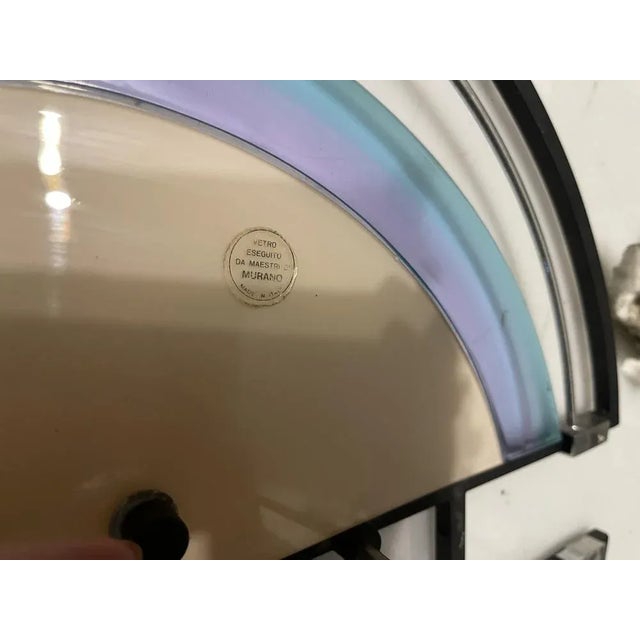 Black Italian Murano Glass Flush Mount, 1980s For Sale - Image 8 of 10