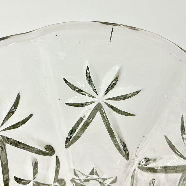 Mid Century Vintage Boho Chic Hollywood Regency Cut Glass Vase. For Sale - Image 9 of 10