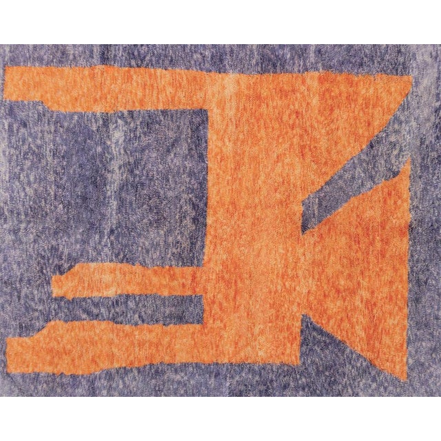 Contemporary Oversize Hand-Knotted Moroccan Wool Rug | 11'5" X 8'6" | One of a Kind For Sale - Image 3 of 9