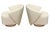 Directional Michael Wolk for Directional Upholstered Sculptural Swivel Chairs With Stainless Steel Bases 1990's Base For Sale - Image 4 of 12