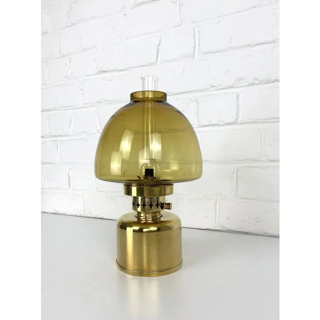 Scandinavian l/101 oil- or petroleum light in brass. a nice example of jakobsson's l-101 model oil lamp with its original...