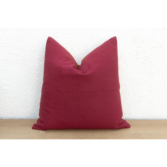 Patiala Starbust, Antique Phulkari Embroidered Pillow Cover For Sale In Los Angeles - Image 6 of 7