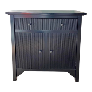 Crate & Barrel Black Wooden Console Cabinet