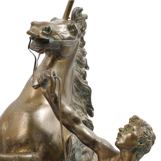 Bronze 19th Century French Bronze Marly Horse Sculptures After Coustou - A Pair For Sale - Image 8 of 8