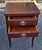Wood Federal Style Stained Mahogany Two-Drawer Side Table Nightstand, Circa 1940s For Sale - Image 7 of 12