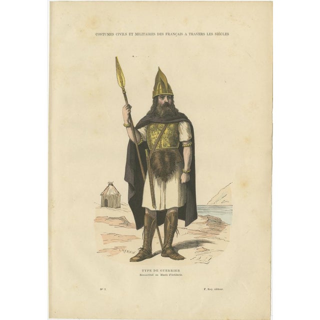 Gaulish Warriors and Chiefs, 1860, Paper, Set of 4 For Sale - Image 3 of 10