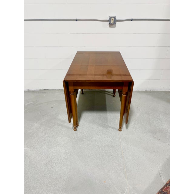 American 1953 Stickley Cherry Drop-Leaf Table For Sale - Image 3 of 13