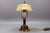 Vintage Brown Marbled Glass and Metal Adjustable Table Lamp, 1950s For Sale - Image 10 of 18
