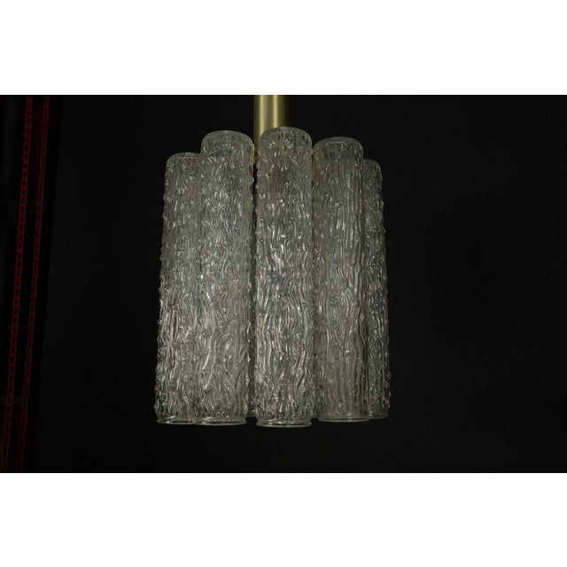 Murano Glass and Brass Chandeliers in the style of Toni Zuccheri. Italy, 1970s , Set of 2 For Sale - Image 16 of 16