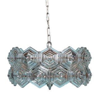 Vintage Hexagon Hanging Lamp For Sale