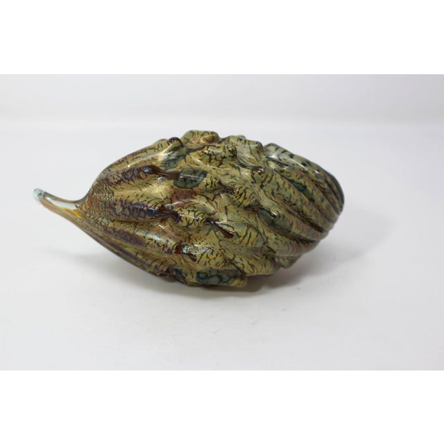 Price reduced $200. Now only $299! Highly collectible hand-formed Murano Glass Sea Shell made by the furnaces of Seguso...