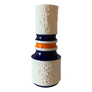 Vase in Blue and Orange from Royal Porcelain Bavaria KPM For Sale