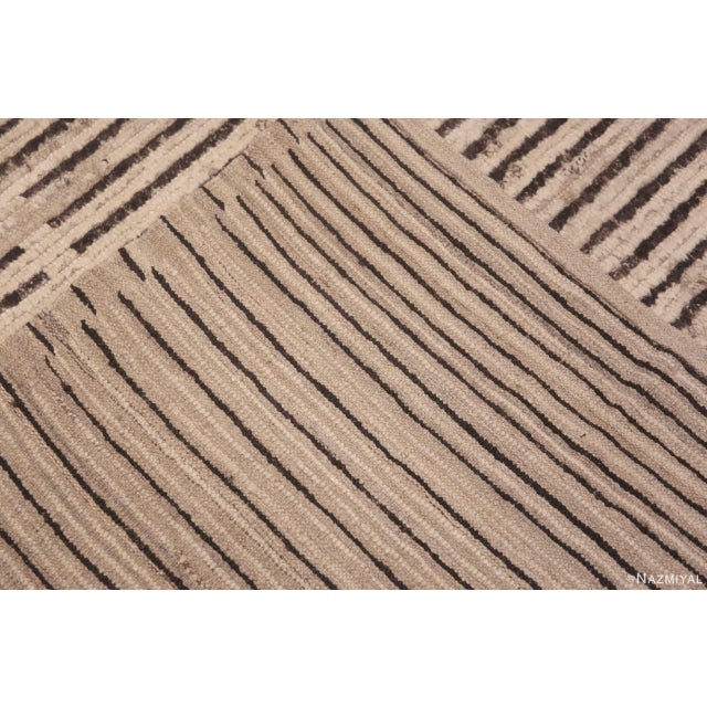 Nazmiyal Collection Large Geometric Grey Color Contemporary Area Rug For Sale - Image 9 of 9