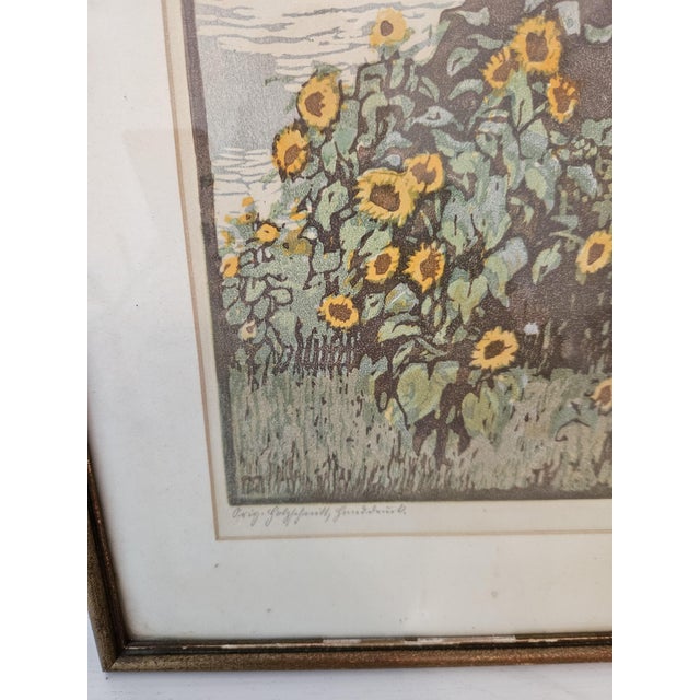 Lithograph from the first half of the 20th century by H. Majs. Signed in the lower right corner. Dimensions: 35.8 cm x...