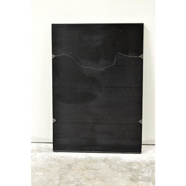 Metal Minimalist Industrial Steel Entry Table With Mirror For Sale - Image 7 of 10