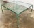 Vintage Green Leaf Motif Iron Glass Top Coffee Table For Sale In Kansas City - Image 6 of 9