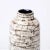 Mid-Century Modernist White and Earth Toned Horizontally Striated Ceramic Vase For Sale - Image 10 of 11