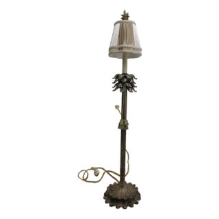 1990s John Richards Faux Bronze Italian Regency Corinthian Column able Lamp Shade B For Sale