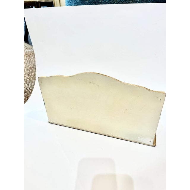 Vintage 1960s Hollywood Regency Style Stationary Letter Desk Top Holder Stand For Sale - Image 6 of 9