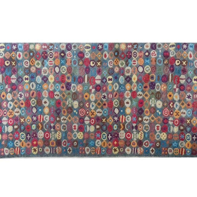 Teal Late 20th Century Tibetan Runner For Sale - Image 8 of 18