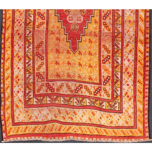 Antique Moroccan Rug With Medallion and Layered Geometric Borders For Sale - Image 4 of 13