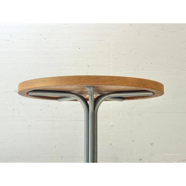 Round Dining Table in Oak and Steel, 1990s For Sale - Image 10 of 15