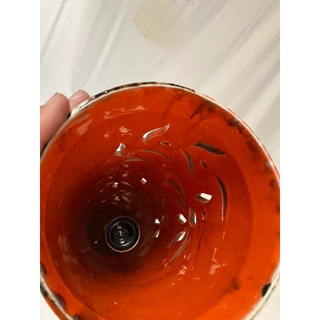 Mid-Century Modern Large Ceramic Lamp from Vallauris, 1970 For Sale - Image 3 of 8