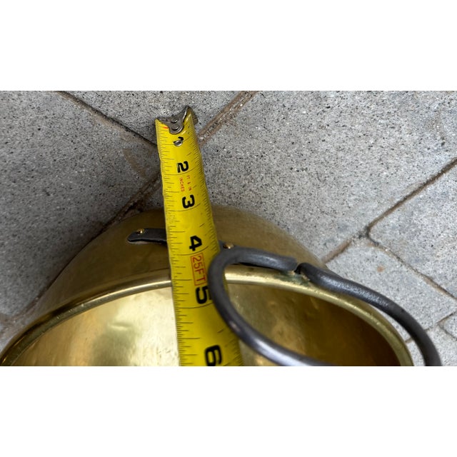 Early 20th Century Art Deco Brass Farmhouse Double Handle Bowl For Sale - Image 4 of 5