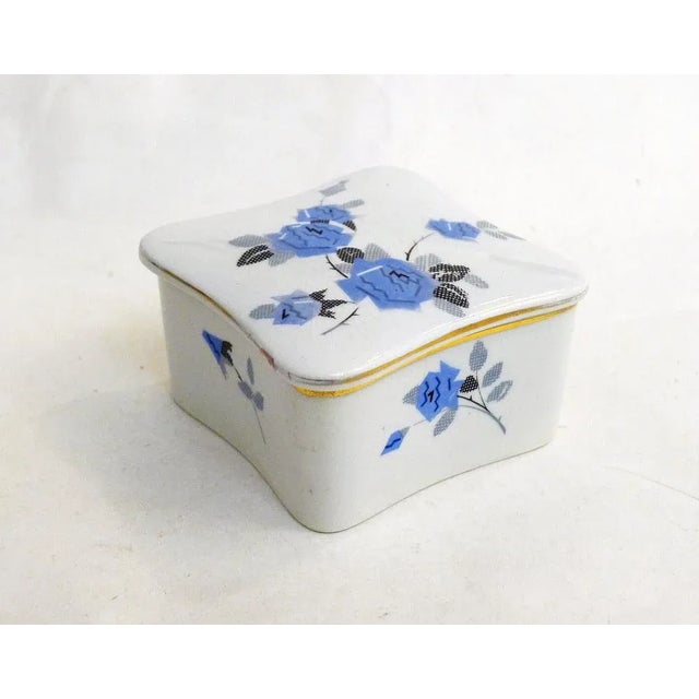 Small Art Deco Box with Floral Decor by K & G Lunéville, 1920s For Sale - Image 9 of 10
