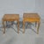 A very nice pair of oak and burr elm lamp tables, one with a drawer which makes it slightly taller, in overall excellent...
