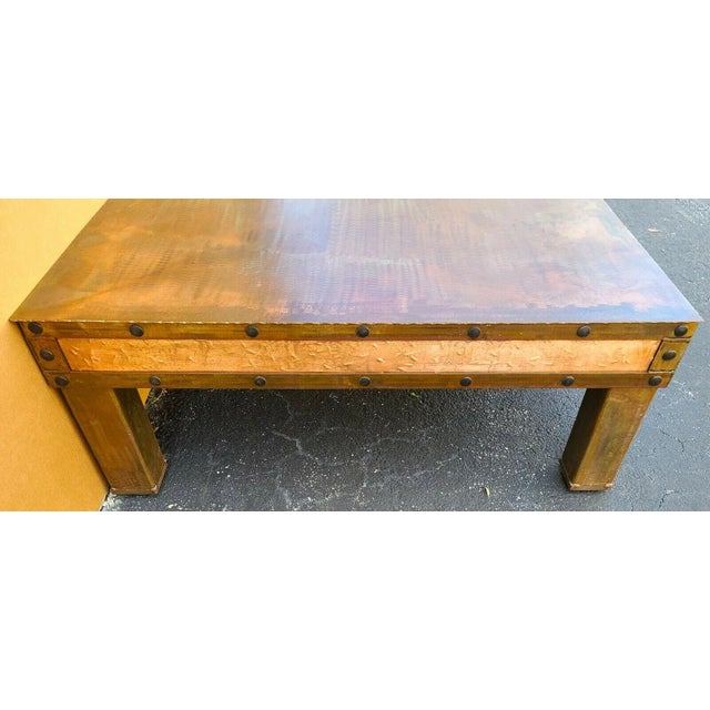 Offering One Of Our Recent Palm Beach Estate Fine Furniture Acquisitions Of A Huge Copper Coffee Cocktail Table...