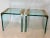 Modern Pair of Leon Rosen for Pace Glass and Chrome Waterfall Side Tables For Sale - Image 3 of 11
