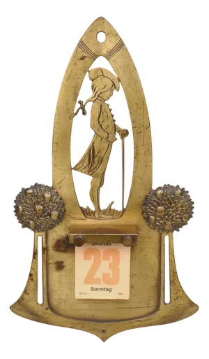 Antique Art Nouveau Wall Mount in Brass, 1890s