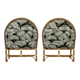 Pair Vintage Rattan Twin Headboards 51" For Sale
