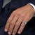 14k white gold ring with an approximately 7.00 carat gray-blue star sapphire and two round diamonds weighing approximately...