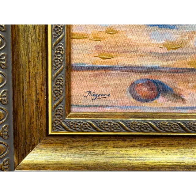 Orange Gold Framed Paul Cezanne Canvas Print For Sale - Image 8 of 8