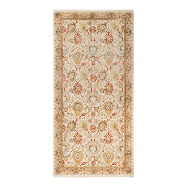 Vintage Traditional Hand Knotted Wool Runner Rug, Ivory - 6'0" X 12'7" For Sale - Image 9 of 9