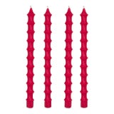 Bamboo Taper Candles - in Dragonfruit Pink Set of 4 For Sale