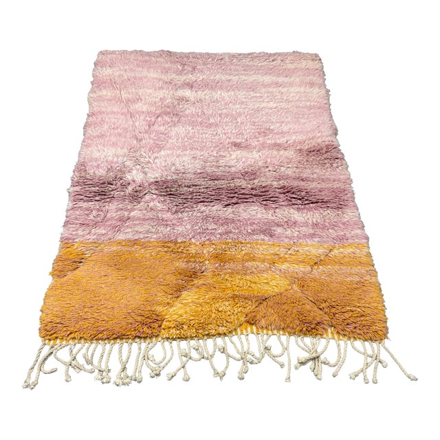 4ft 2in X 5ft 10in Benisouk Sunset Luxury Shag Rug For Sale