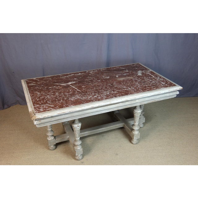 19th Century Console Table with Marble TOp, 1890s For Sale - Image 9 of 13