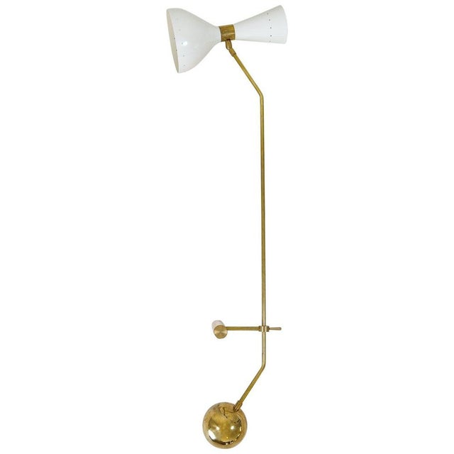 Italian Modern Table Lamp in Brass and Metal in the style of Stilnovo, 1980s For Sale - Image 13 of 13